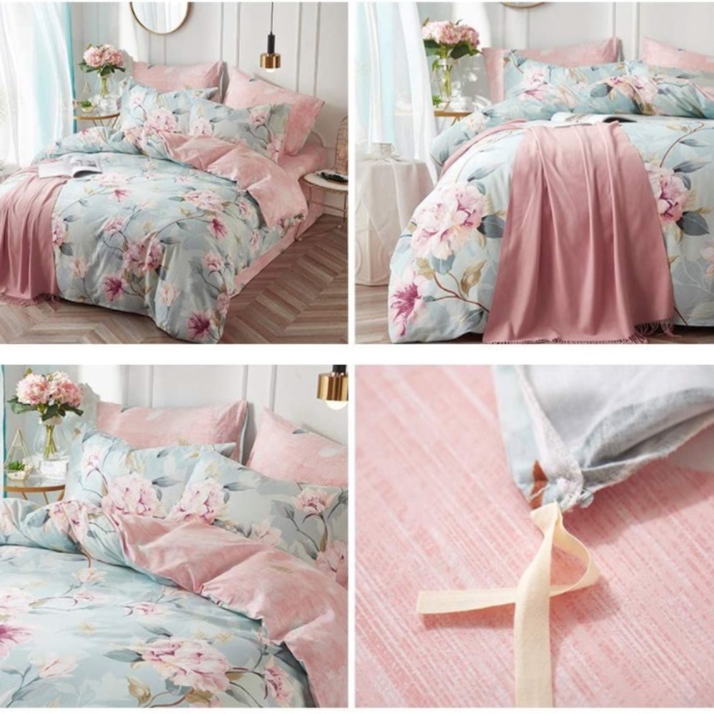 King 100% Cotton Duvet Cover Sets Of 3 - Picture 4 of 6